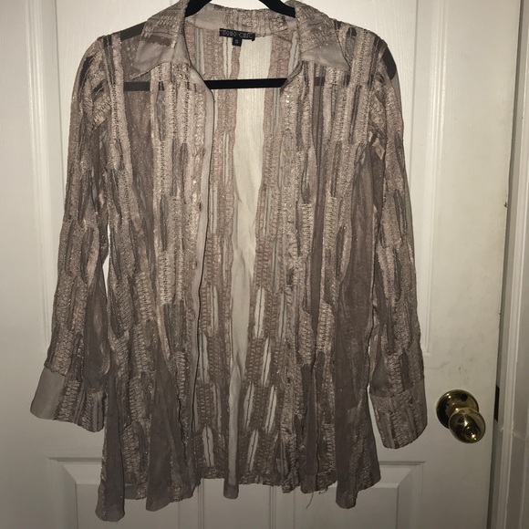 Boho Chic blouse/jacket semi sheer - Picture 4 of 5